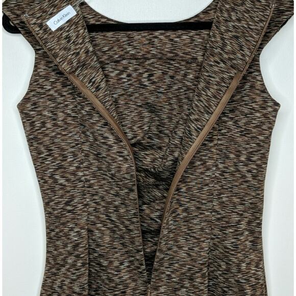 Calvin Klein Brown Spacedye Dress - Size 4 - EUC - Picture 5 of 6
